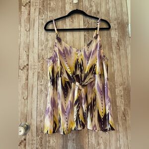 Torrid NEW Purple and Yellow Patterned Camisole Size Large / 0 / 12 Tank Top NWT